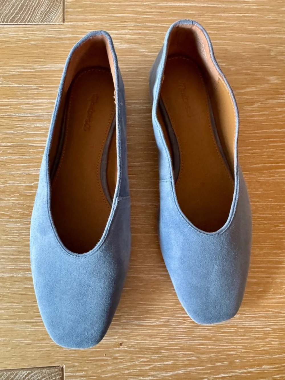 NWT! MADEWELL Women's The Mylie Ballet Flat in Basalt Blue Suede Size 6.5 no box - Picture 4 of 13